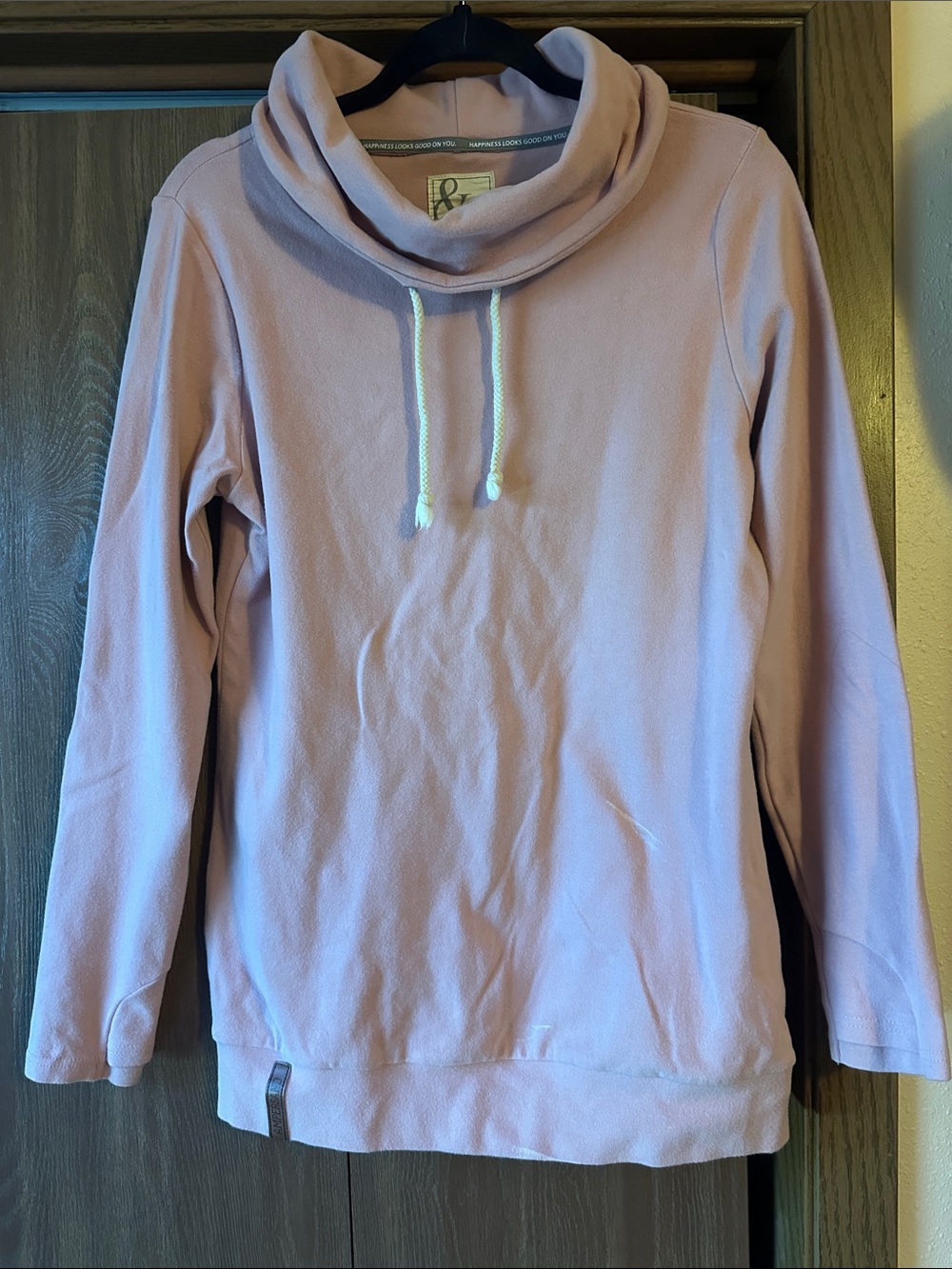 Ampersand Avenue Cozy Cowl Neck Pullover Sweater - Light Pink